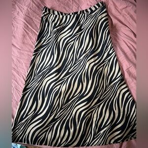 Jcrew Zebra midi skirt